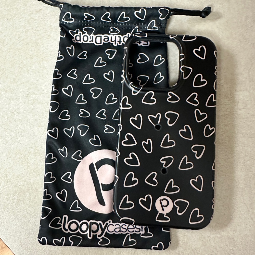 Loopy case midnight hearts 14 pro righty